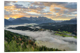 Foam board print View of the Karwendel mountains