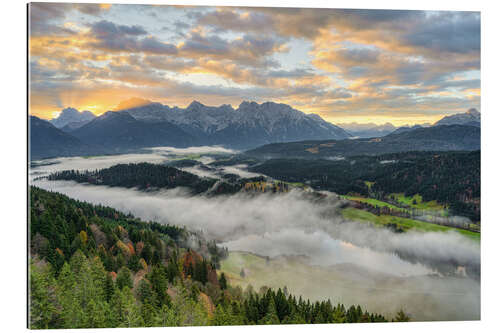 Quadro em plexi-alumínio View of the Karwendel mountains