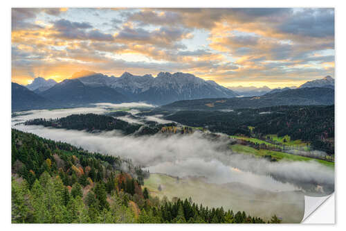 Autocolante decorativo View of the Karwendel mountains