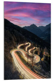 Gallery print Maloja Pass in Switzerland in the evening