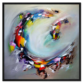 Gerahmter Kunstdruck Bewölkter Planet