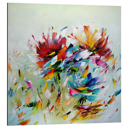 Tableau en aluminium Abstract flowers