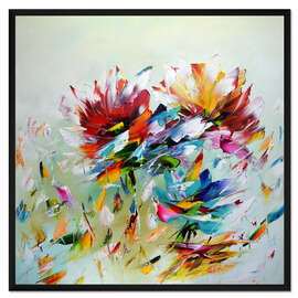 Gerahmter Kunstdruck Abstrakte Blüten