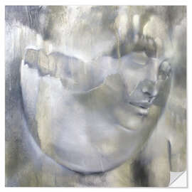 Vinilo para la pared Portrait in silver