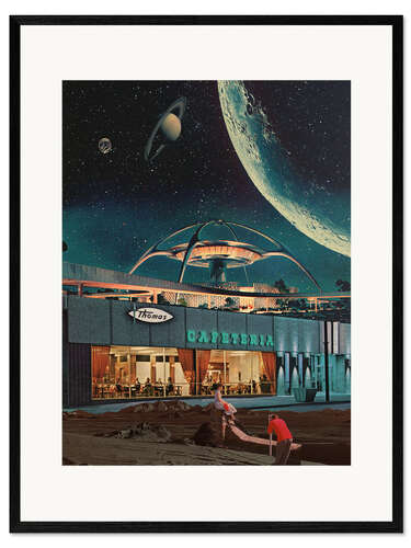 Kehystetty taidepainatus A Postcard from year 2346