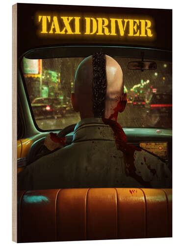 Holzbild Taxi Driver