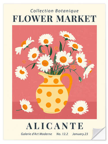 Wandsticker Flower Market Alicante