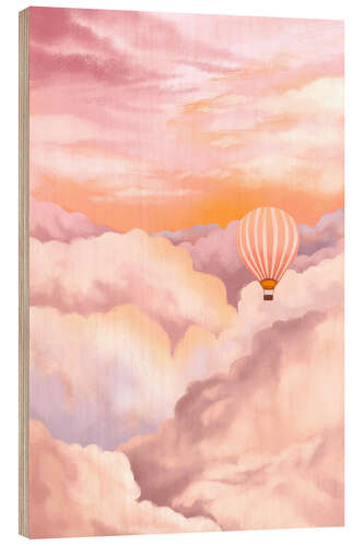 Tableau en bois In the Clouds