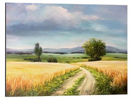 Aluminium print Grain Field in Summer