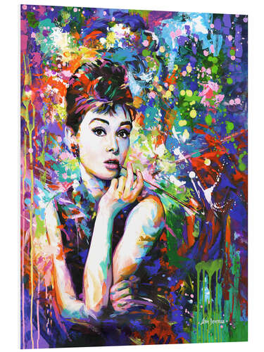 Tableau en PVC Audrey Hepburn, Modern Portrait