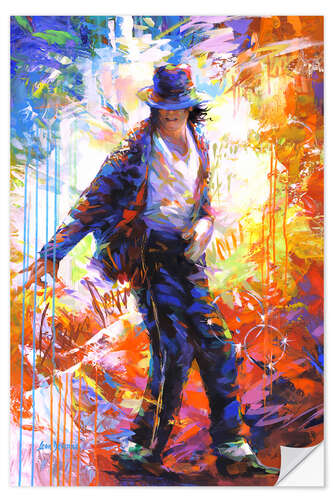 Muursticker Michael Jackson, Modern Portrait