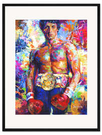 Gerahmter Kunstdruck Silvester Stallone, modernes Porträt