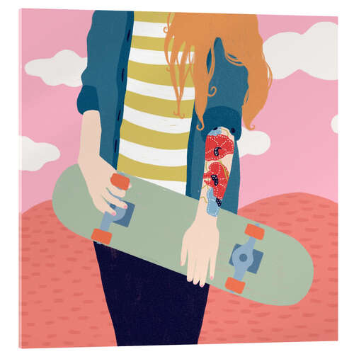 Acrylic print Skatergirl