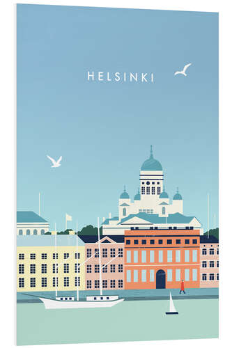 Foam board print Illustration of Helsinki