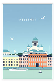 Poster Illustration of Helsinki