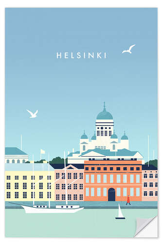 Adesivo murale Illustration of Helsinki