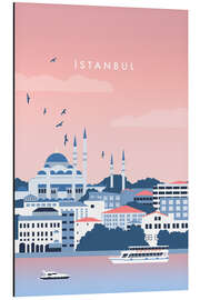 Aluminium print Illustration of Istanbul