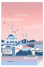 Sticker mural Illustration of Istanbul