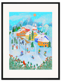 Gerahmter Kunstdruck Winterwunderland in den Alpen