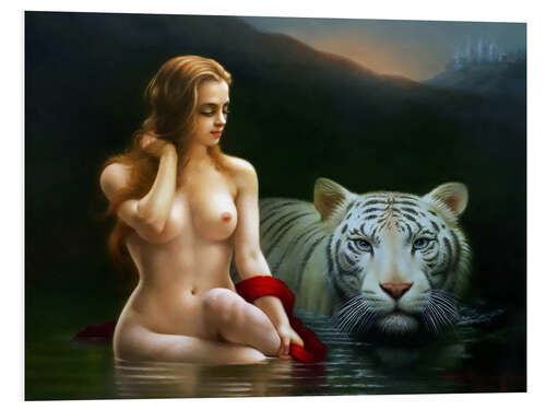 Foam board print Tiger Goddess