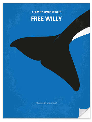 Selvklebende plakat Free Willy