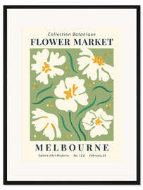 Gerahmter Kunstdruck Flower Market Melbourne