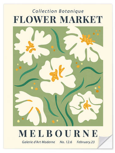 Muursticker Flower Market Melbourne