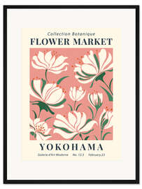 Gerahmter Kunstdruck Flower Market Yokohama