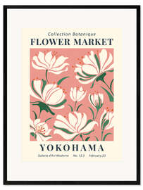 Plakat artystyczny premium w ramie Flower Market Yokohama