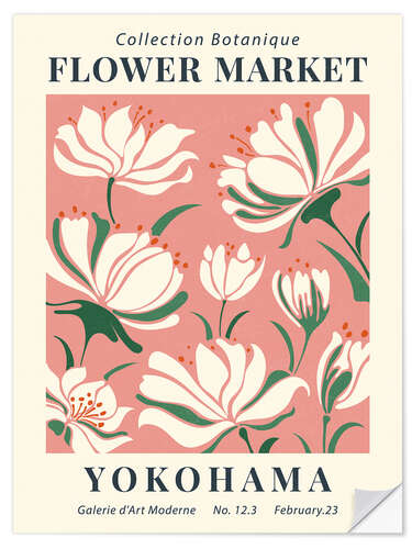 Wandsticker Flower Market Yokohama