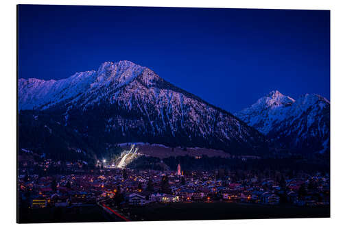 Aluminium print Oberstdorf City Lights