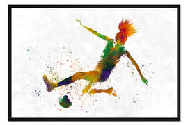 Gerahmter Kunstdruck Fußballspieler XXXII