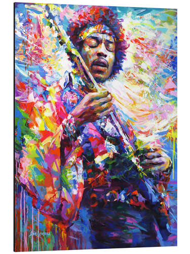 Aluminium print Jimi Hendrix II