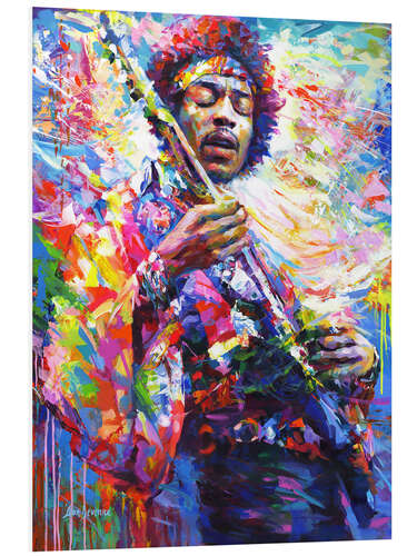 Foam board print Jimi Hendrix II