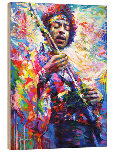 Trätavla Jimi Hendrix II