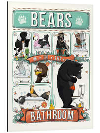 Magnettafel Bären im Badezimmer