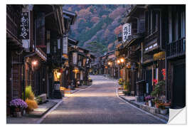 Selvklebende plakat Historic Old Town of Narai Juku, Japan