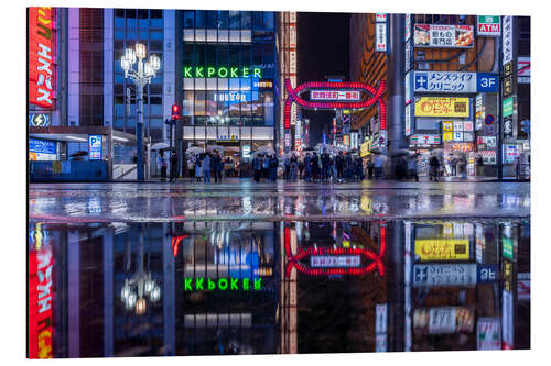 Tableau en aluminium Nightlife in Kabukicho District, Tokyo