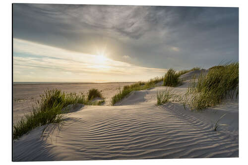 Aluminium print Sunset on the Dune Beach