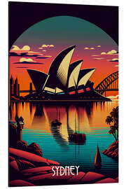 Magnettafel Reiseplakat Sydney