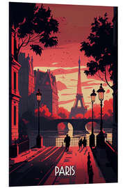 Foam board print Travel to Paris