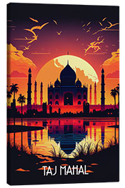 Leinwandbild  Reiseplakat Taj Mahal - Durro Art