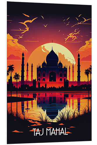 Print på skumplade Travel to Taj Mahal