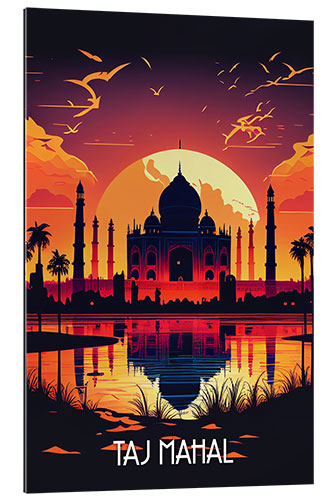 Tableau en plexi-alu Travel to Taj Mahal