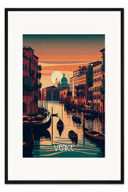Gerahmter Kunstdruck Reiseplakat Venedig