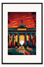 Gerahmter Kunstdruck Reiseplakat Berlin