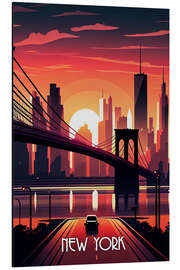 Magnettafel Reiseplakat New York