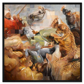 Gerahmter Kunstdruck Die Tigerjagd