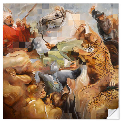 Naklejka na ścianę The Tiger Hunt