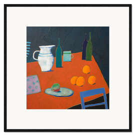 Framed art print Still life with a blue chair
